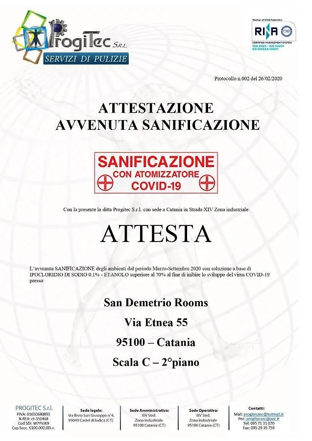 Hotel San Demetrio CTA Italia